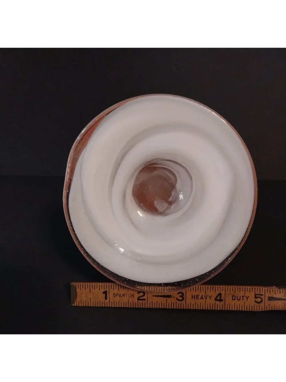 Vintage Cased Glass Pitcher Decorative Orange Swirl Vase